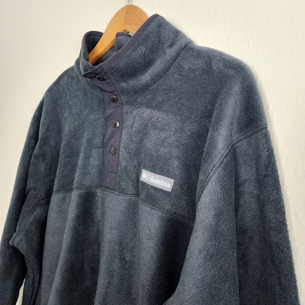 Columbia Men's Steens Mountain Half Snap Fleece Pullover Black XLT Tall - Picture 5 of 13